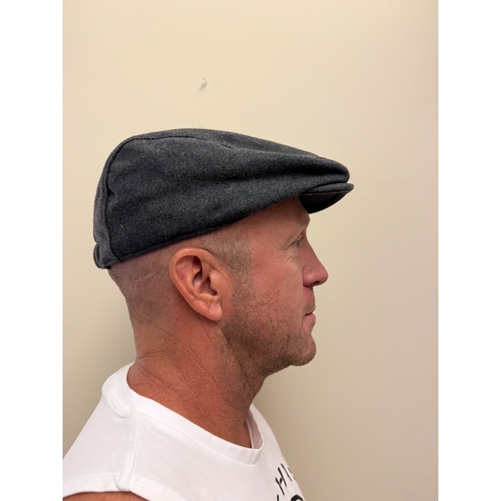Farah Grey Flat Cap and Brown Herringbone Ivy Hat Bundle Mens Newsboy Caps